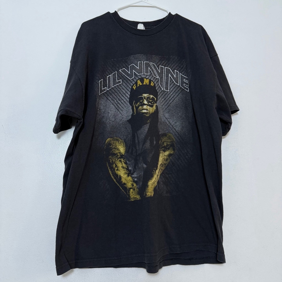 Lil Wayne Black Tour 2011 Men's Delta Pro Weight Tag Rap T-shirt 2XL - Picture 2 of 6